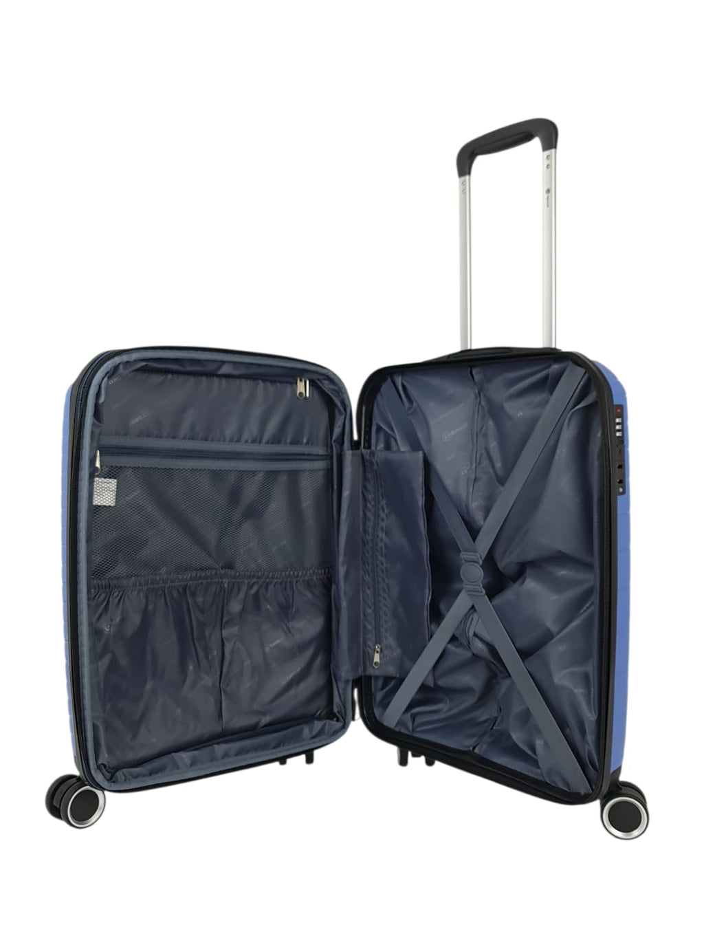 Benzi Large Expandable Polypropylene Suitcase BZ5808 Very Light and Resistant 4 Double Wheels