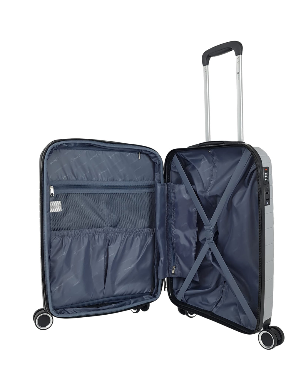 Benzi Large Expandable Polypropylene Suitcase BZ5808 Very Light and Resistant 4 Double Wheels