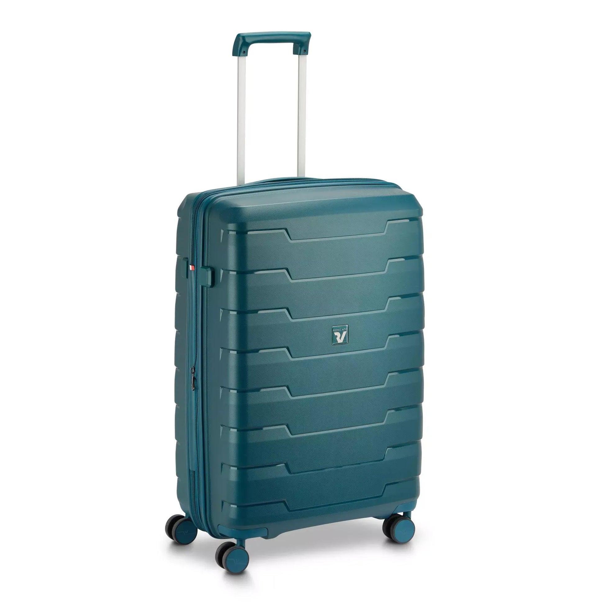 Imagen lateral maleta roncato Skyline 2.0 mediana verde botella