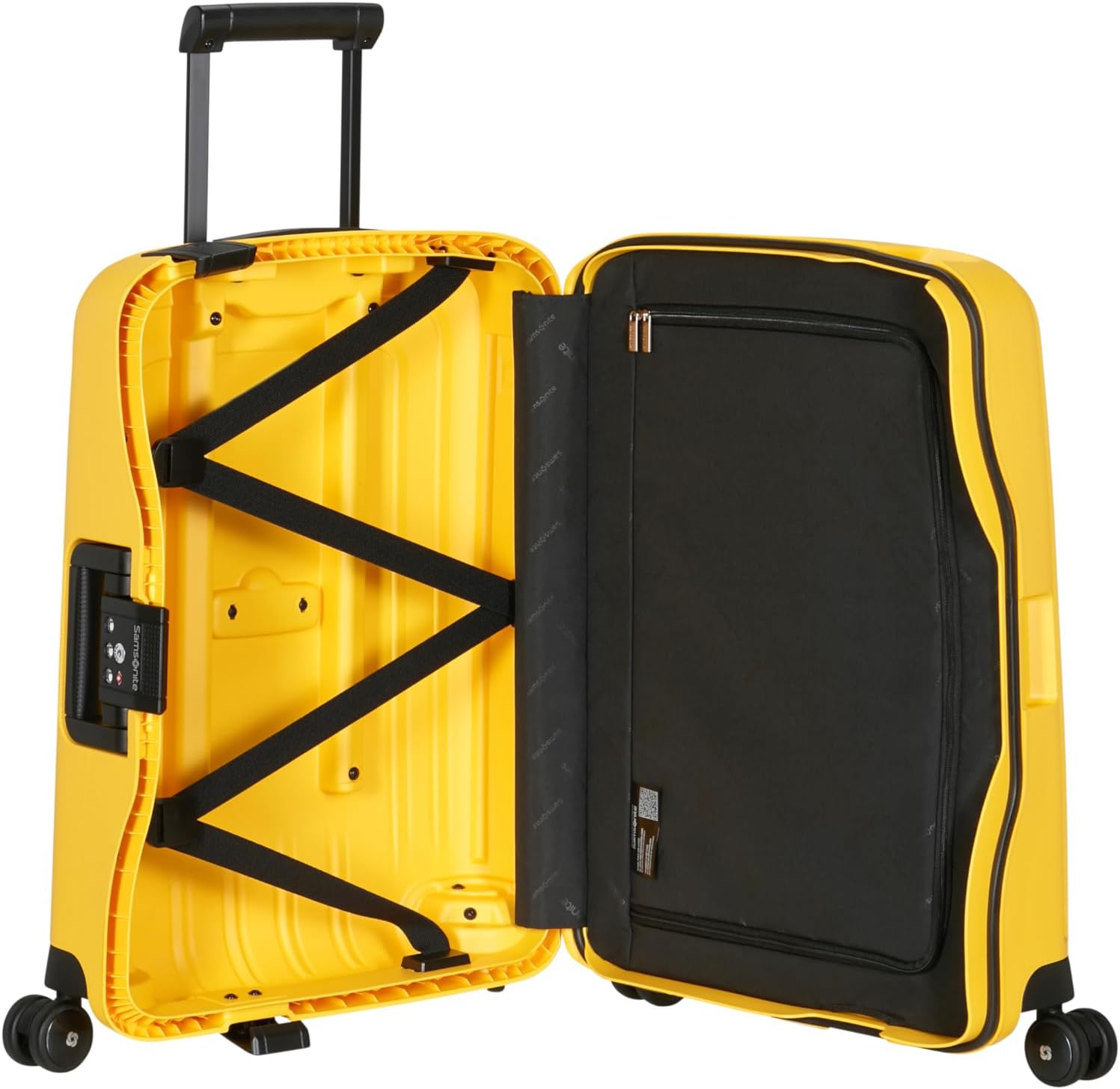 Imagen interior maleta cabina Samsonite S'Cure Amarilla Citrus