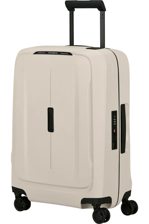 Imagen lateral desplegado Samsonite Maleta Essens Tamaño Cabina color Beige Sandstone