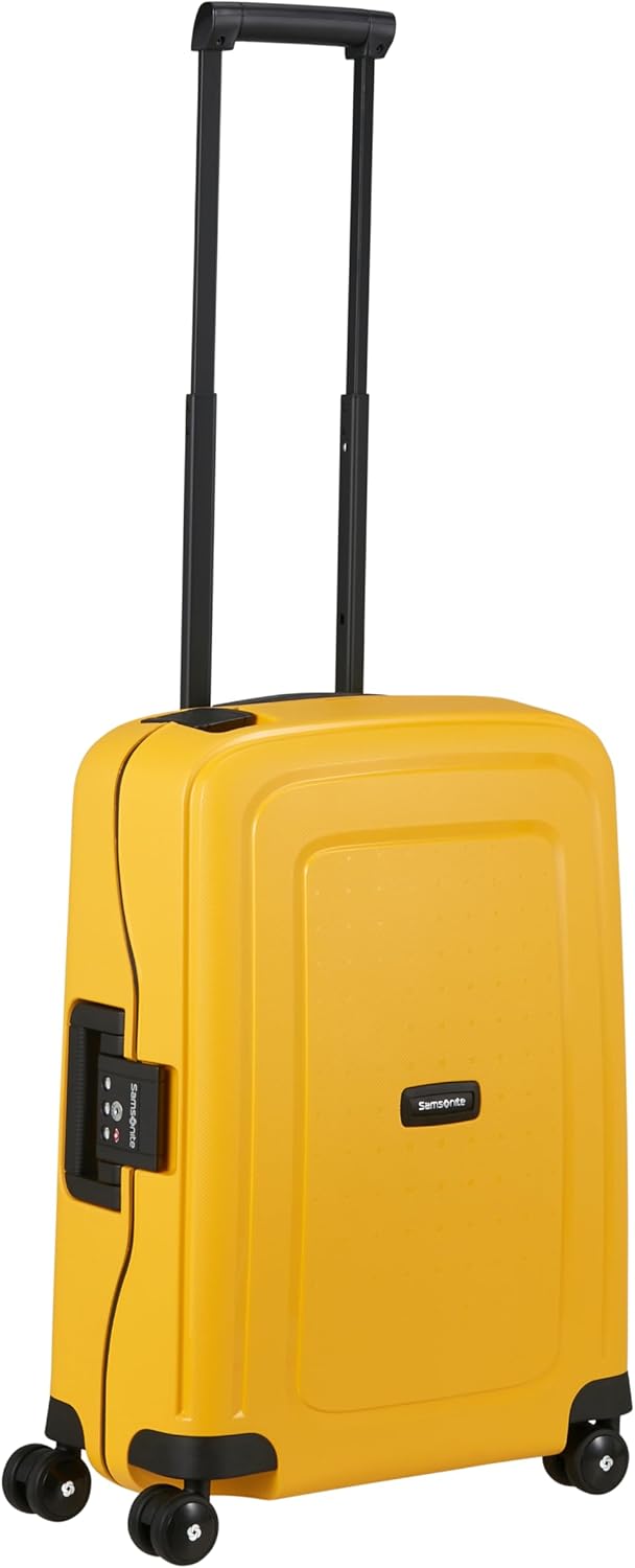 Imagen tirador desplegado maleta cabina Samsonite S'Cure Amarilla Citrus