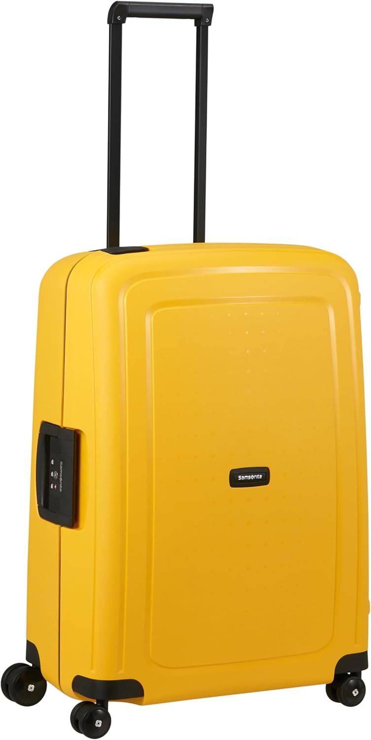 Imagen tirador desplegado maleta mediana Samsonite S'Cure Amarilla Citrus