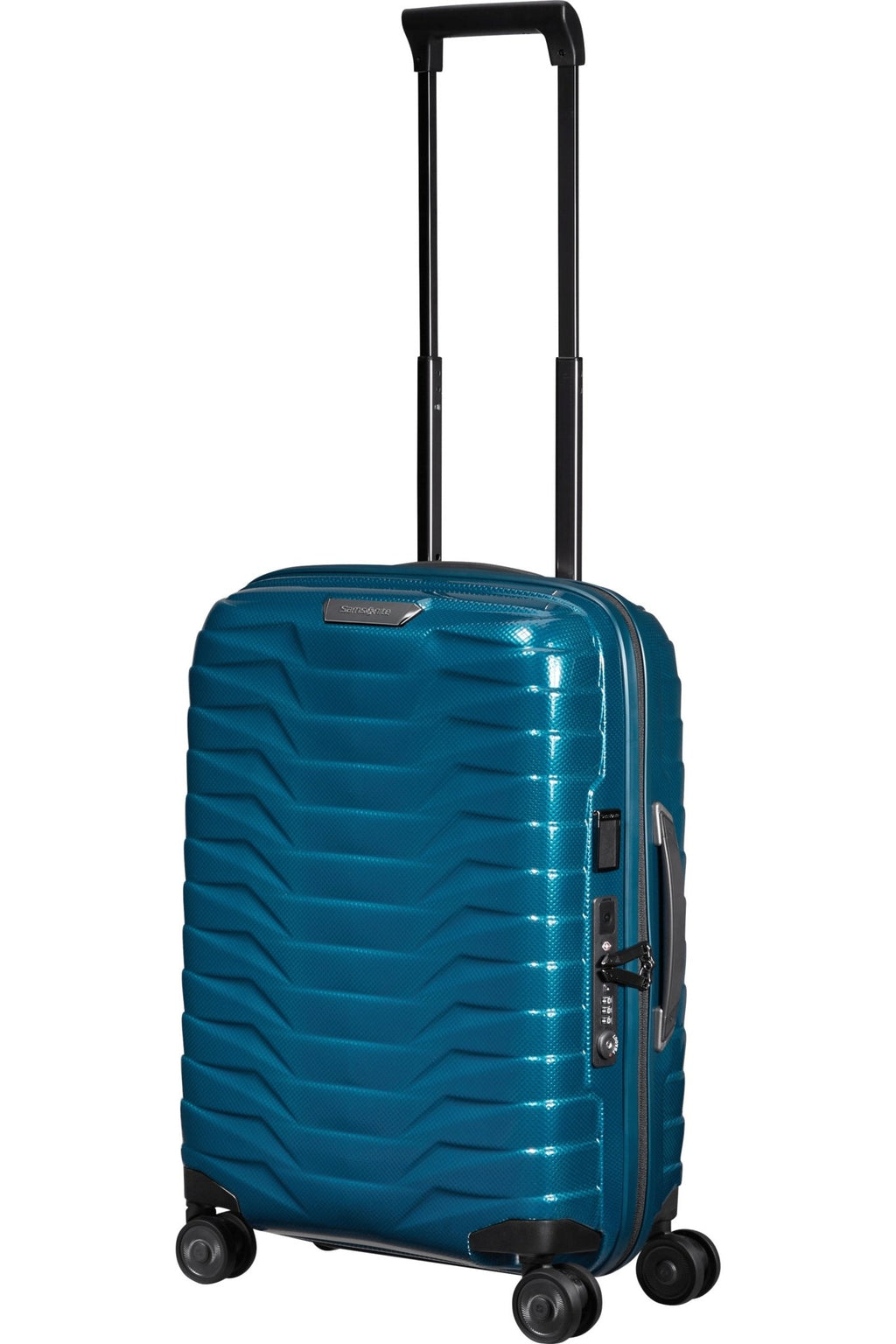 Imagen lateral desplegado de Samsonite Maleta Proxis Tamaño Cabina color Azul