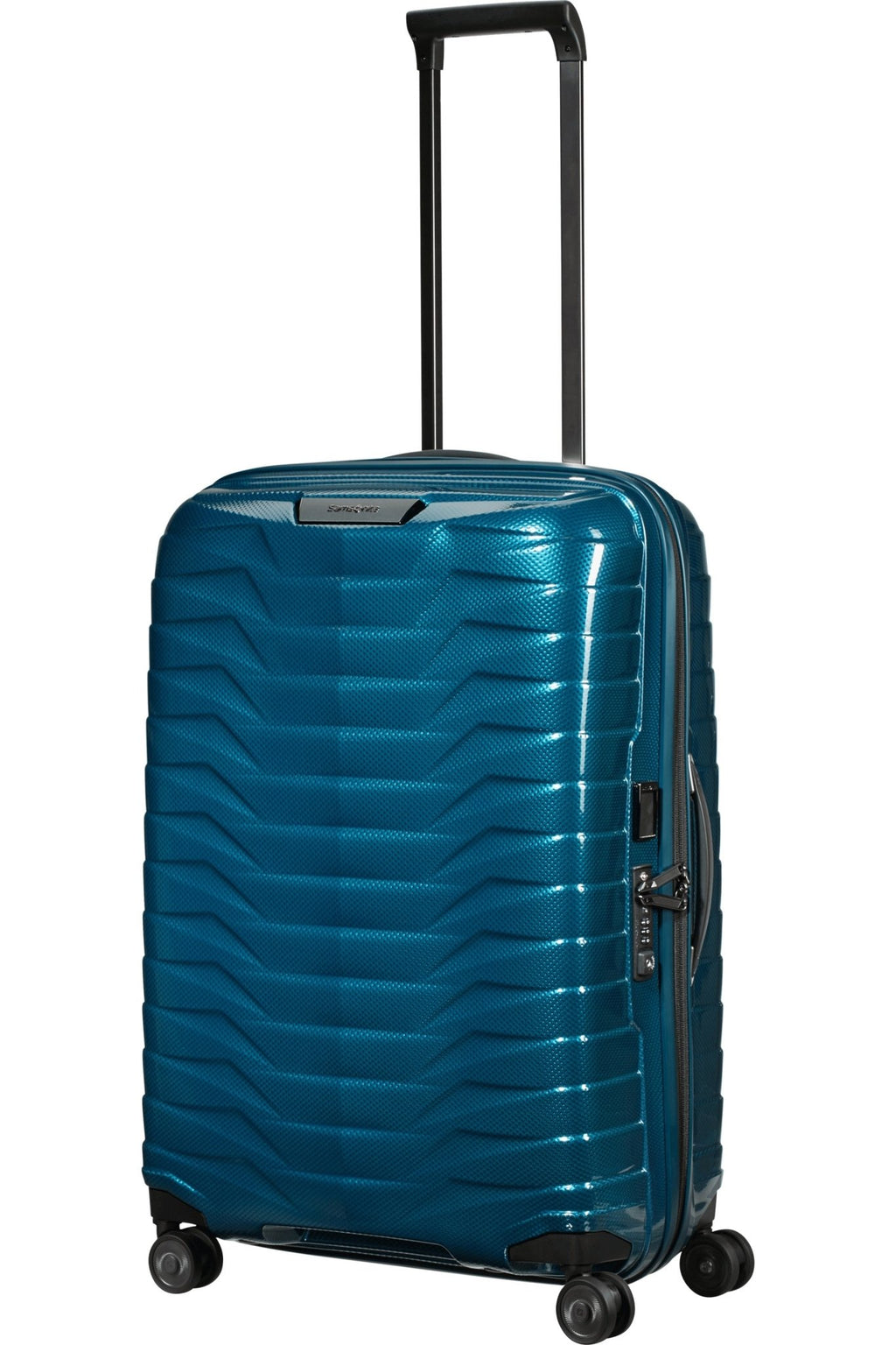 Imagen lateral desplegado de Samsonite Maleta Proxis Tamaño Mediana color Azul