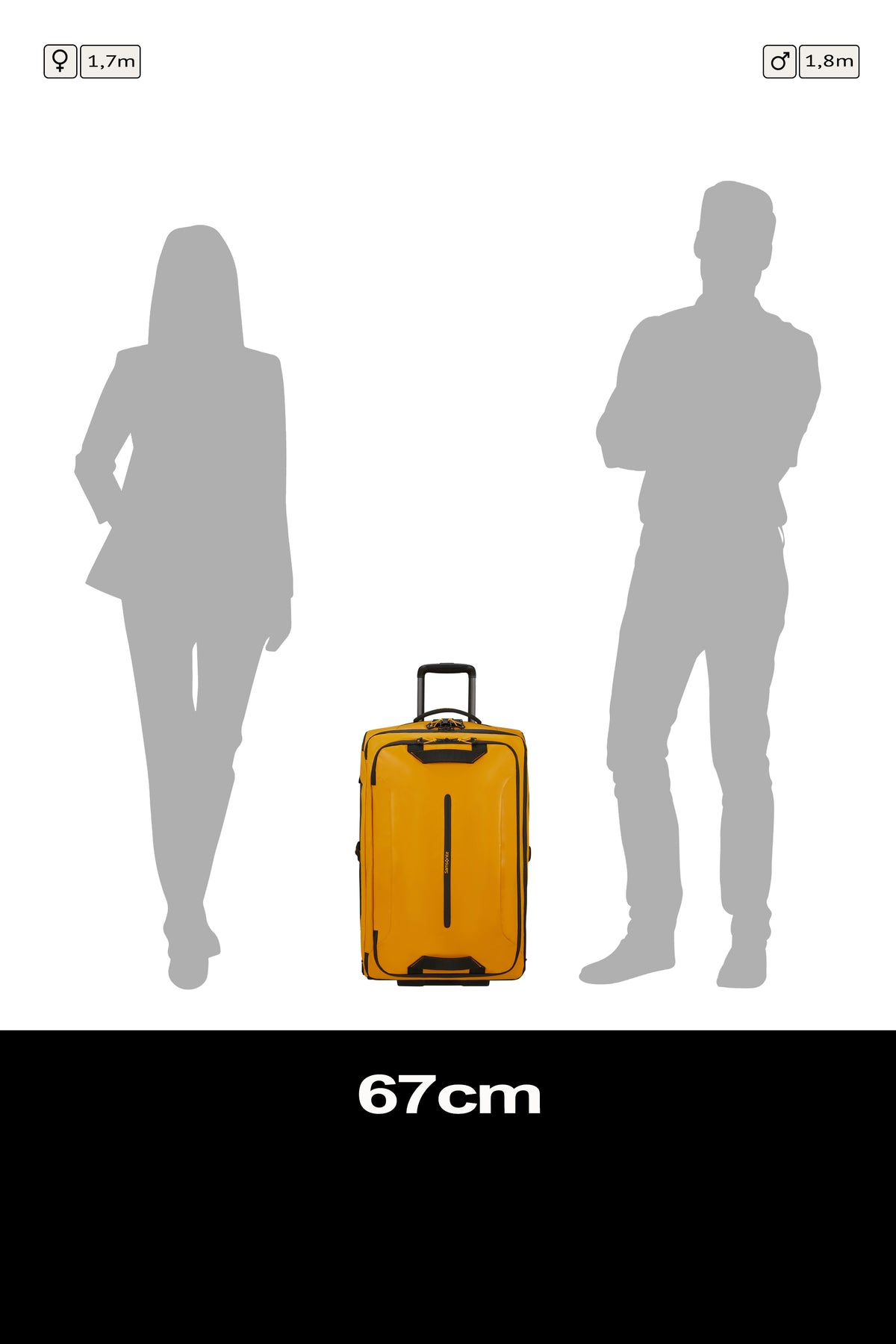 Samsonite Prodiver bolsa de viaje con ruedas 67 cm color amarillo - detalle 7