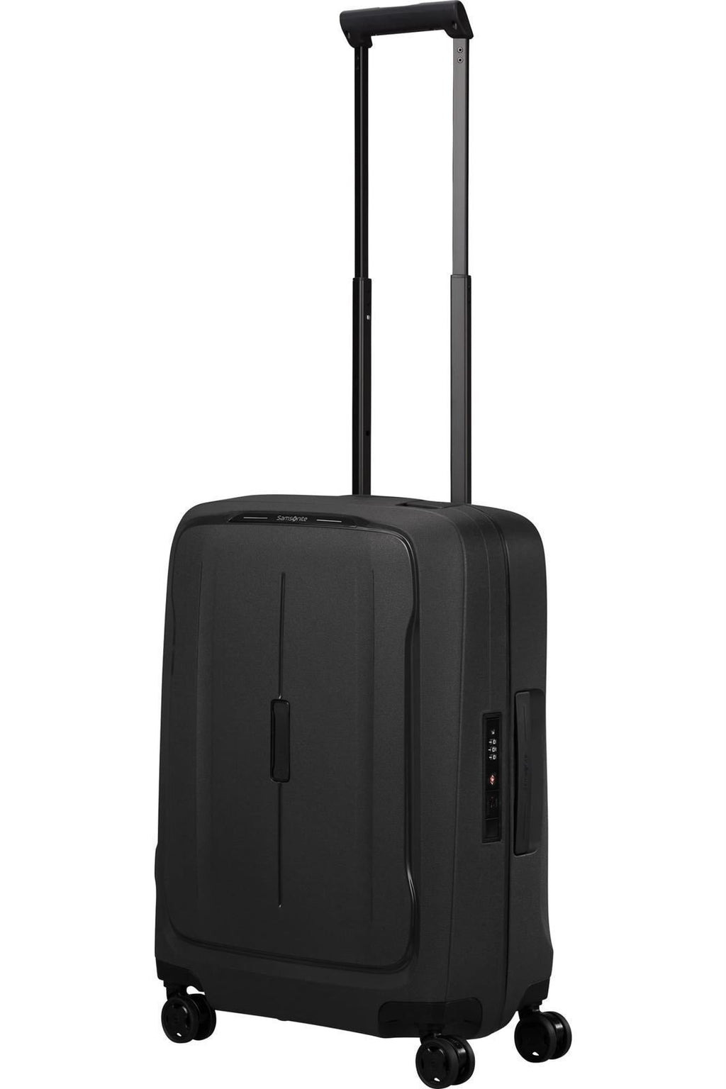 Imagen lateral desplegada Samsonite Maleta Essens Tamaño Cabina color Negro