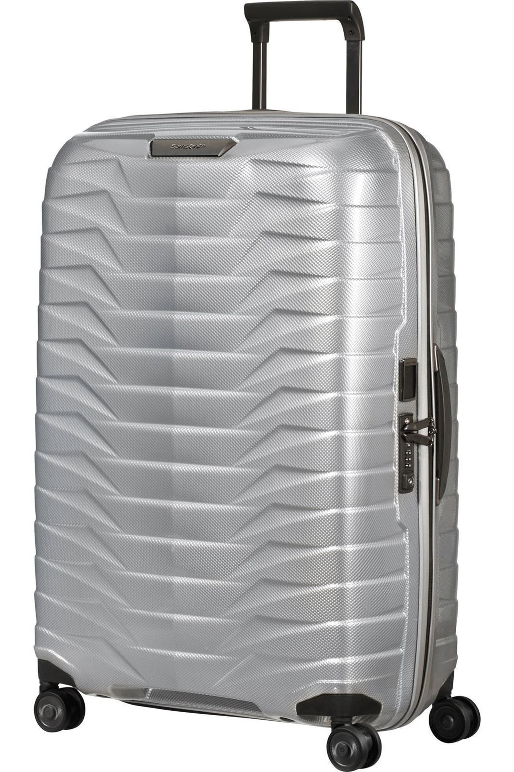 Imagen lateral de Samsonite Maleta Proxis Tamaño Mediana color Plateado