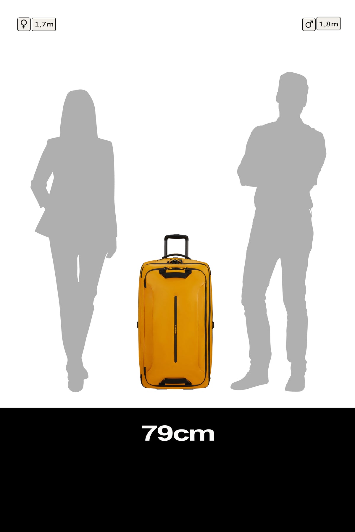 Samsonite Prodiver bolsa de viaje con ruedas 79 cm color amarillo - detalle 7