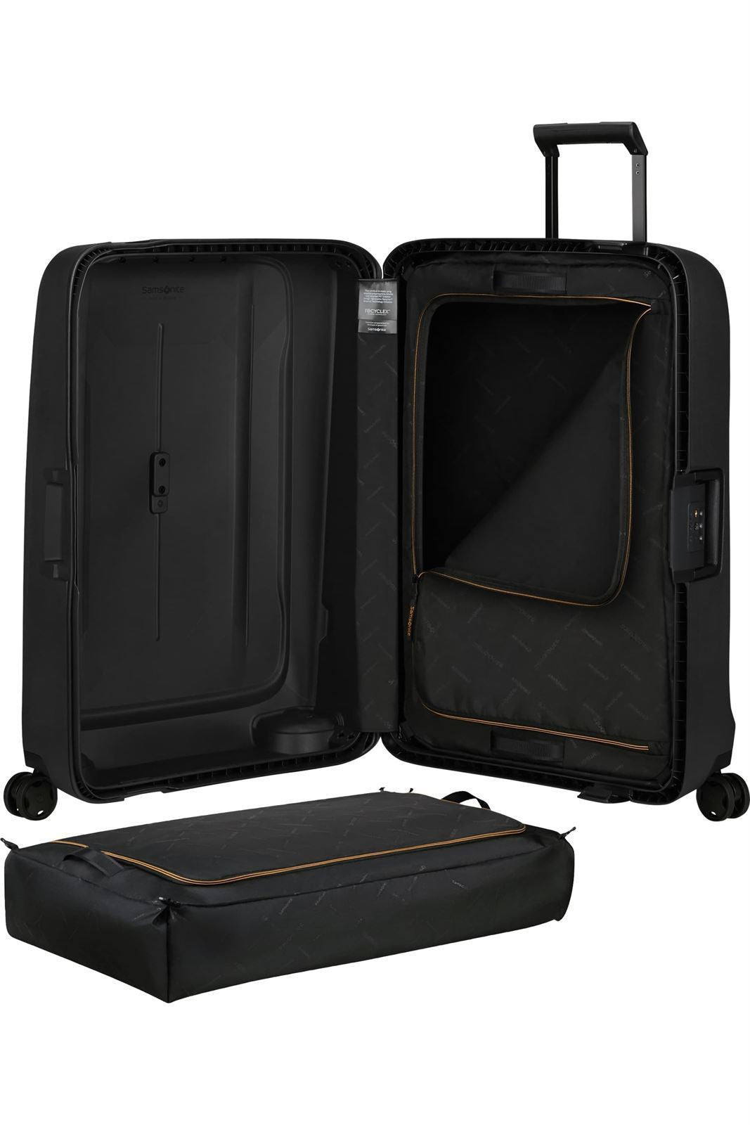 Samsonite Maleta Essens Material Polipropileno Reciclado 4 Ruedas Dobles Silenciosas, Cerradura TSA, Garantía 5 años