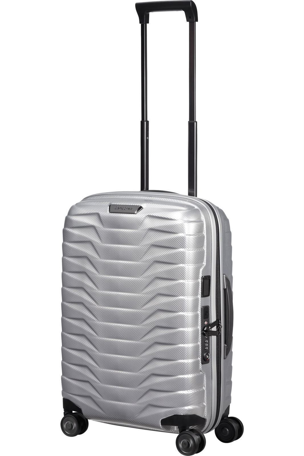 Imagen lateral desplegado de Samsonite Maleta Proxis Tamaño Cabina color Plateado