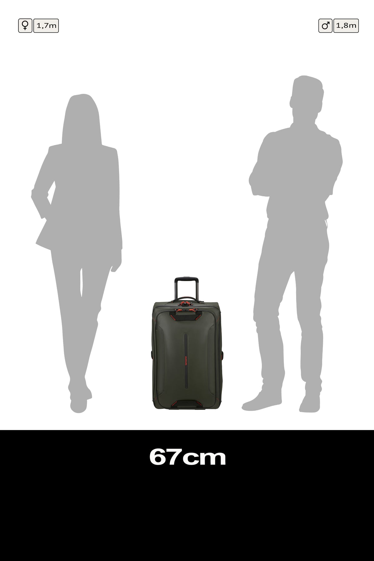 Samsonite Prodiver bolsa de viaje con ruedas 67 cm color verde Climbing Ivy - detalle 6