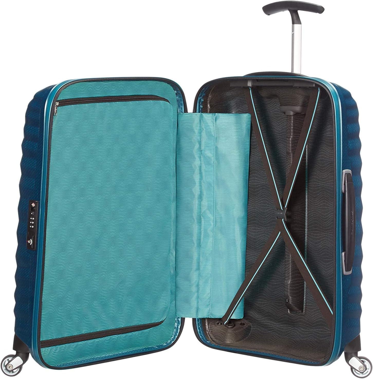 Samsonite Maleta Lite-Shock Cabina 55X40X20 Cms Capacidad 36 Litros Ultra Resistente y Ligera 1.7 Kilos color Azul (Petrol Blue) - Imagen 9