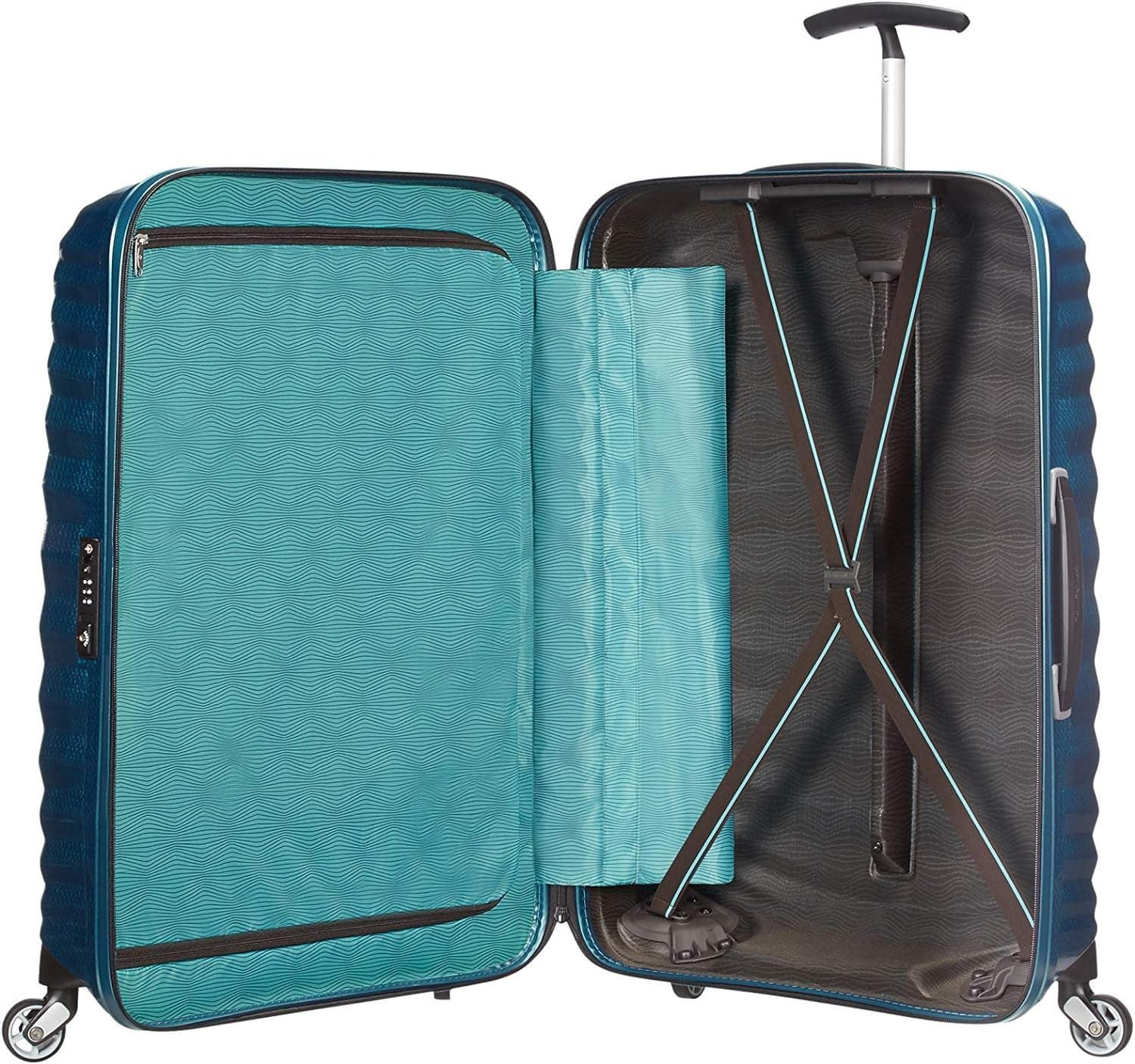 Samsonite Maleta Lite-Shock Mediana 69x47x29 Cms Capacidad 73Litros Ultra Resistente y Ligera 2.3 Kilos color Azul (Petrol Blue) - Imagen 7