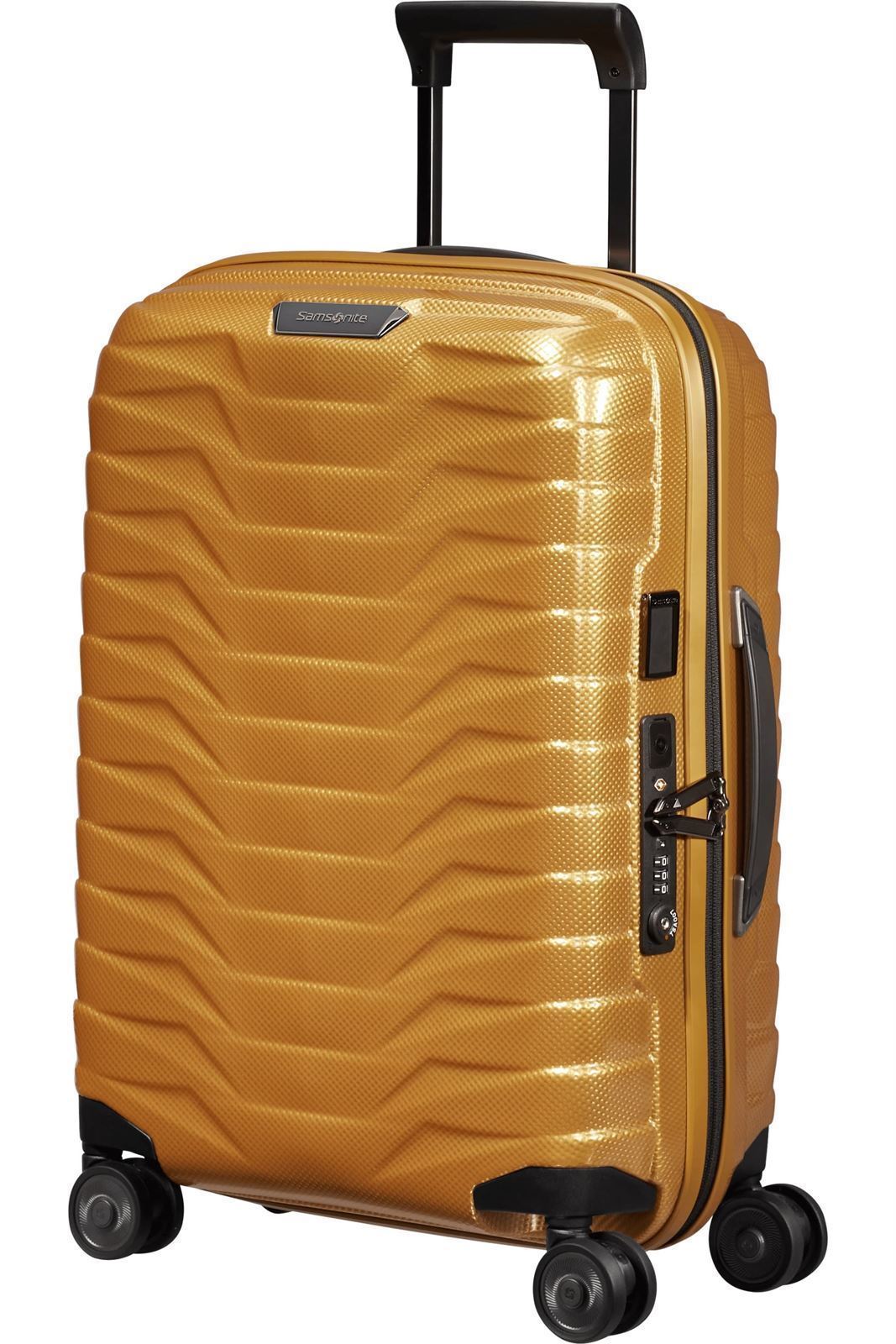 Samsonite Maleta Proxis Cabina Expandible 55X40X20/23 Cms Capacidad 38/44 Litros Ultra Resistente y Ligera 2.3 Kilos USB color Honey Gold - Imagen 2