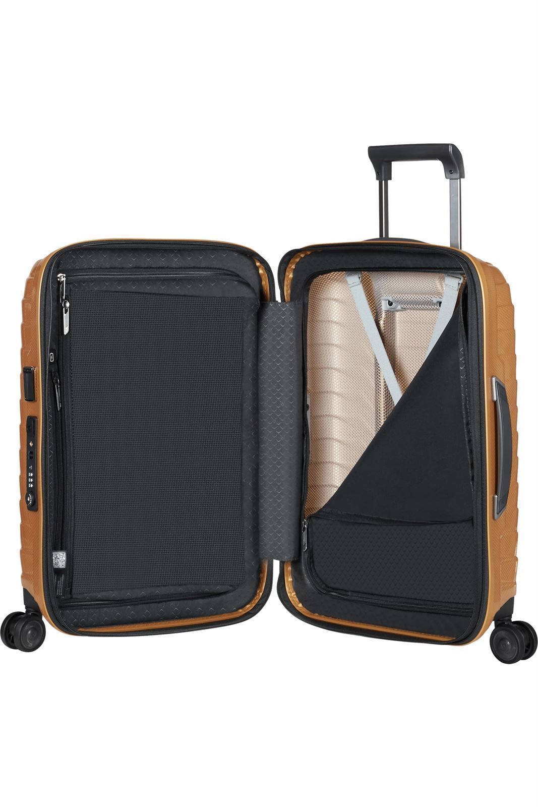 Samsonite Maleta Proxis Cabina Expandible 55X40X20/23 Cms Capacidad 38/44 Litros Ultra Resistente y Ligera 2.3 Kilos USB color Honey Gold - Imagen 3