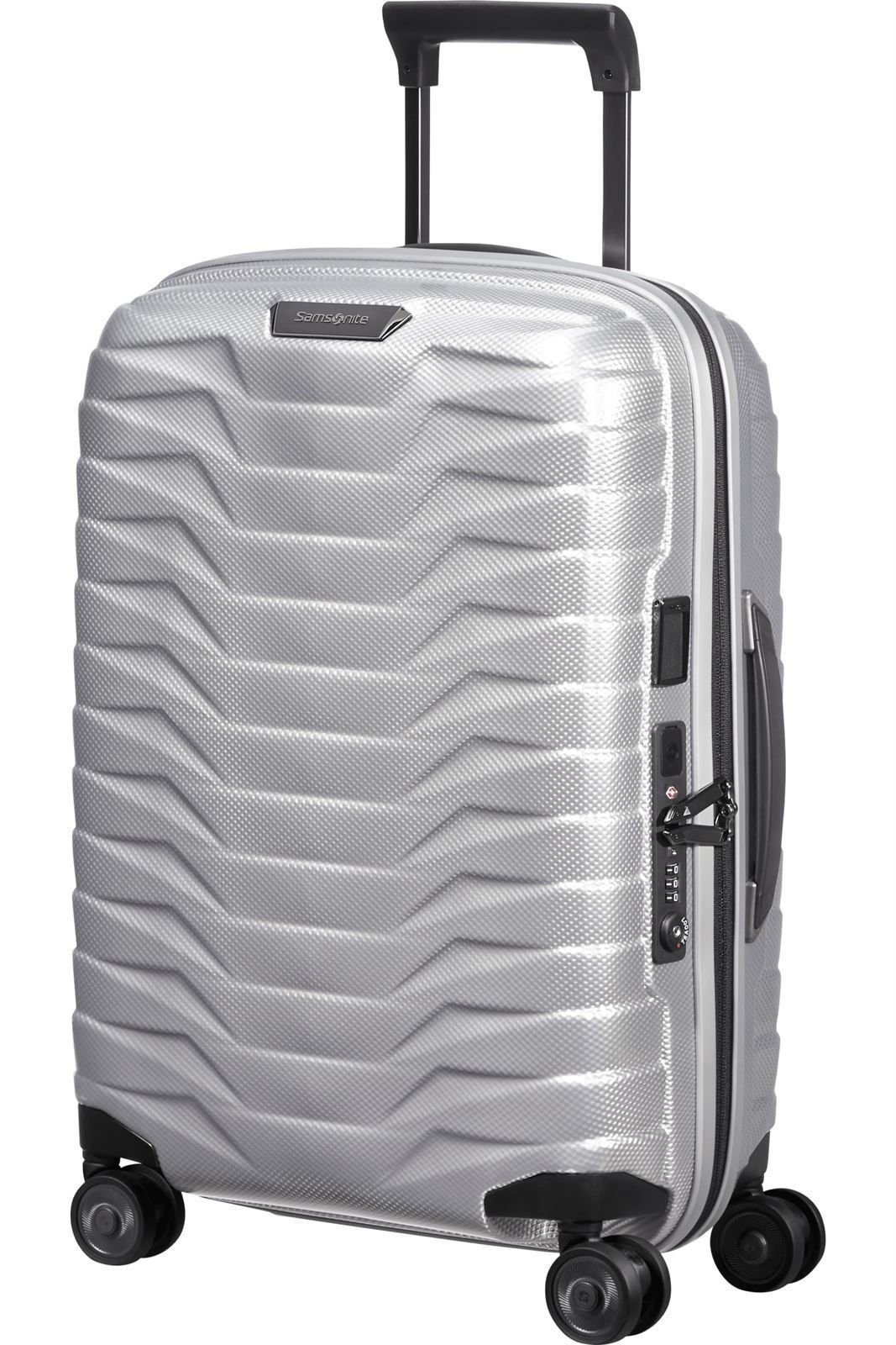 Samsonite Maleta Proxis Cabina Expandible 55X40X20/23 Cms Capacidad 38/44 Litros Ultra Resistente y Ligera 2.3 Kilos USB color Plata - Imagen 2