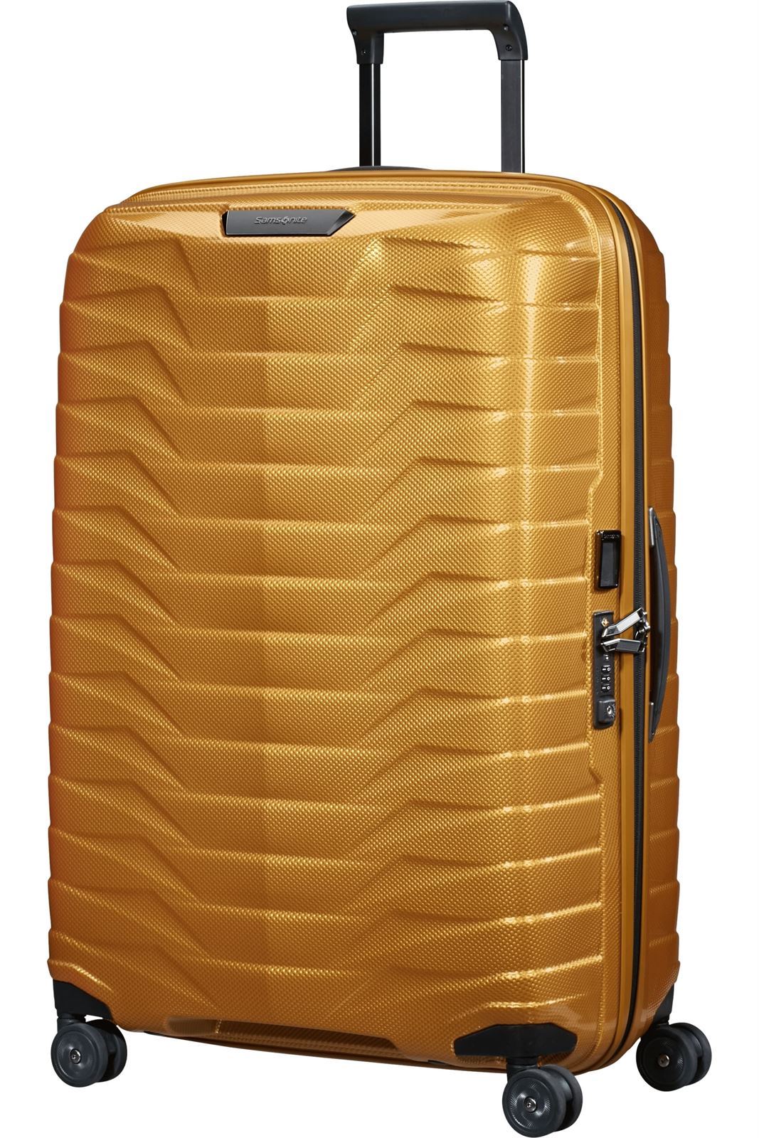 Samsonite Maleta Proxis Tamaño Grande 75 Cms Capacidad 94 Litros Ultra Resistente y Ligera 2.8 Kilos color Honey Gold - Imagen 2