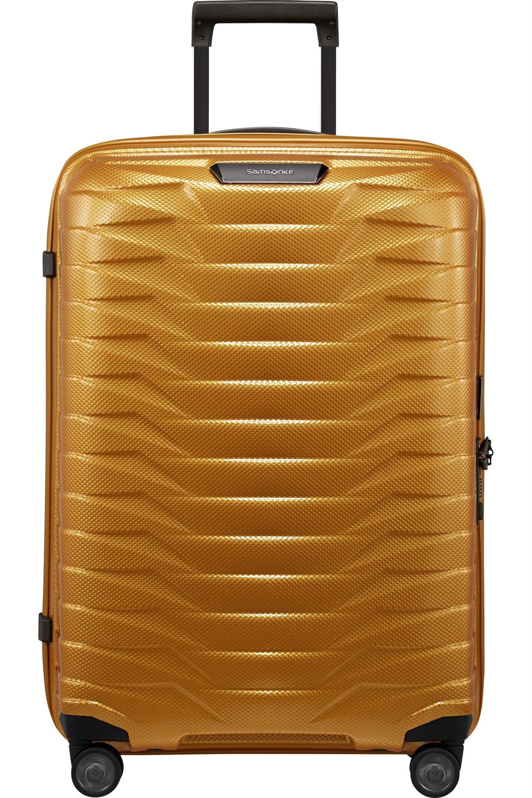 Samsonite Maleta Proxis Tamaño Mediano 69 Cms Capacidad 75 Litros Ultra Resistente y Ligera 2.8 Kilos color Honey Gold - Imagen 1