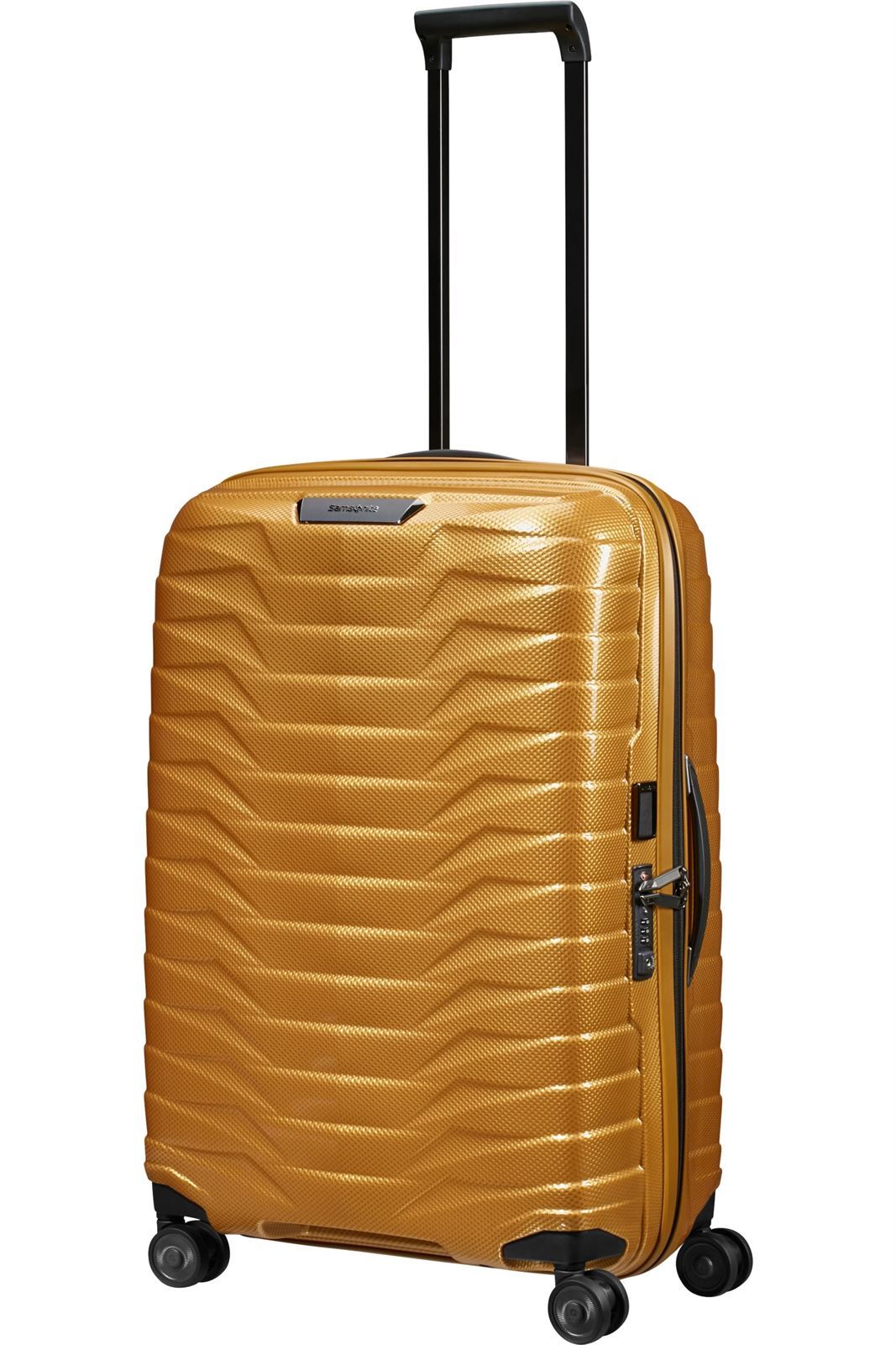 Samsonite Maleta Proxis Tamaño Mediano 69 Cms Capacidad 75 Litros Ultra Resistente y Ligera 2.8 Kilos color Honey Gold - Imagen 5